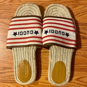 Gucci Embroidered Sandals